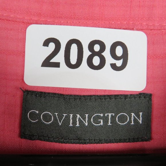 Covington* Men's Short Sleeve Button Down Straight Hem Chest Pocket~‎ Size XL - Picture 3 of 12